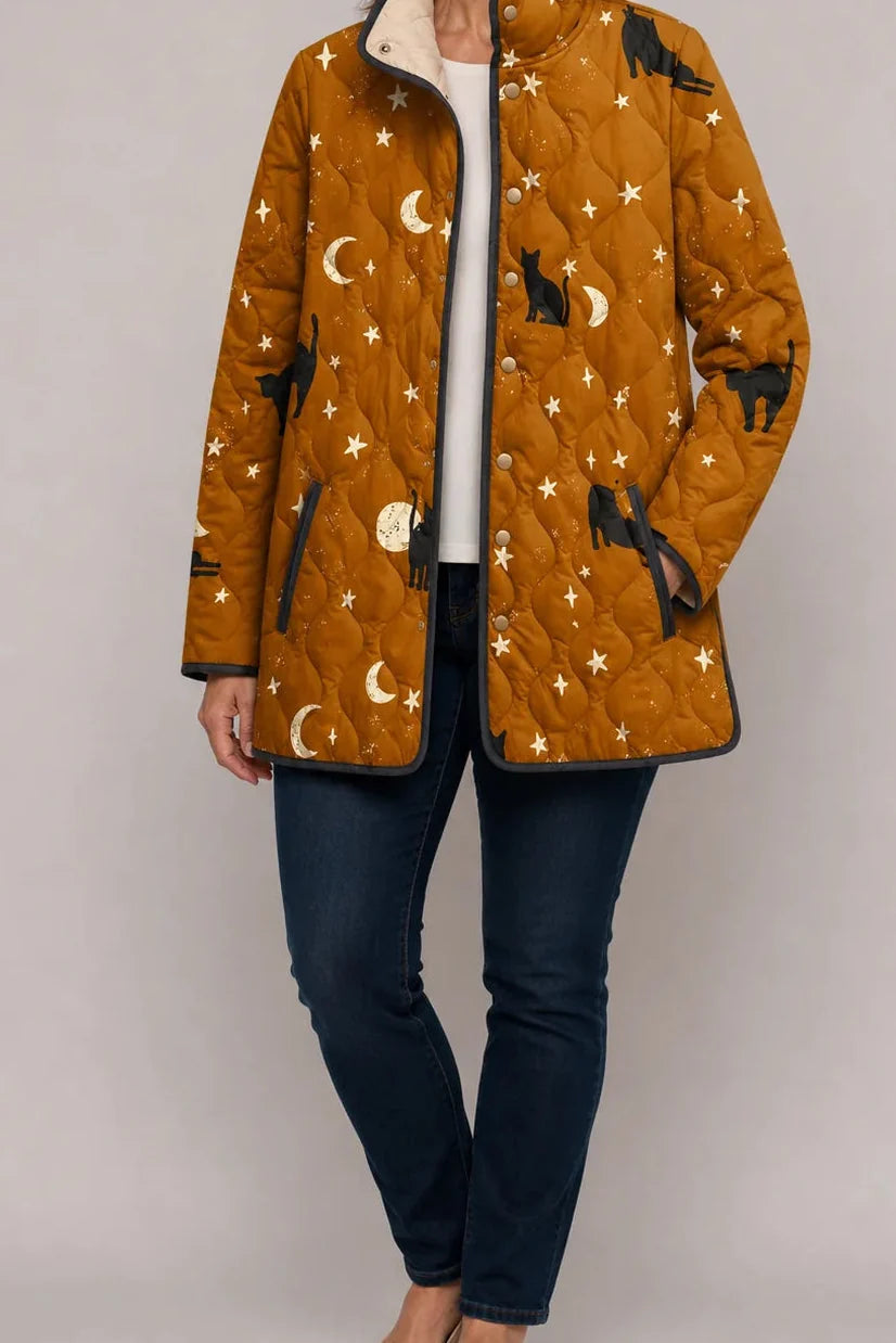 Wearbella | Floral Print Quilted Puffer Jacket – Elegant Comfort