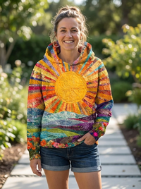 Amelie | Farbenfroher und Bequemer Damen Kapuzenpullover