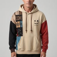 Noah | Markanter und Lässiger Herren Kontrast Kapuzenpullover