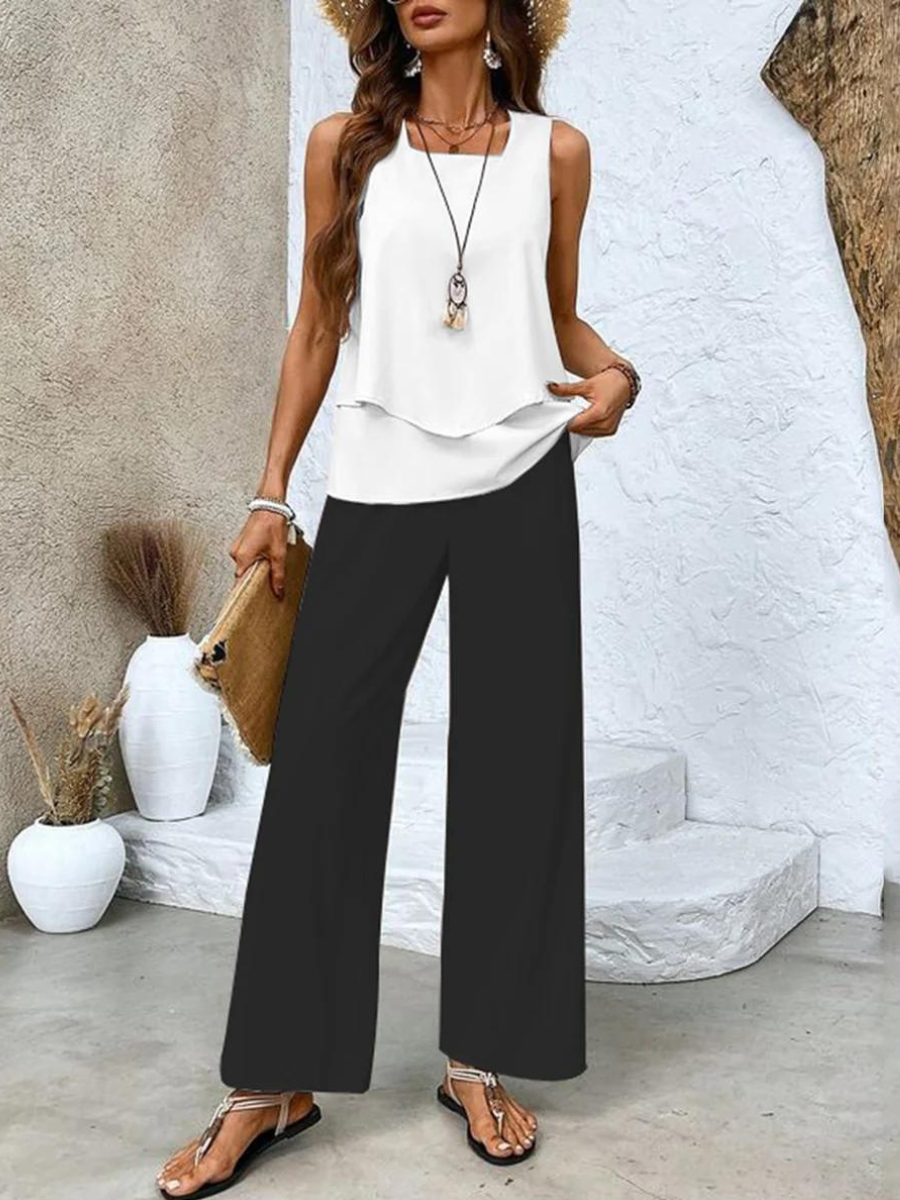 Emilia | Luftiges und elegantes Damen Sommer Zweiteiler Set