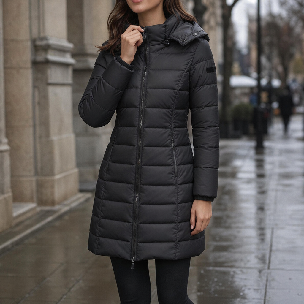Wearbella | Mid-Length Puffer Jacket – Warm en Stijlvol