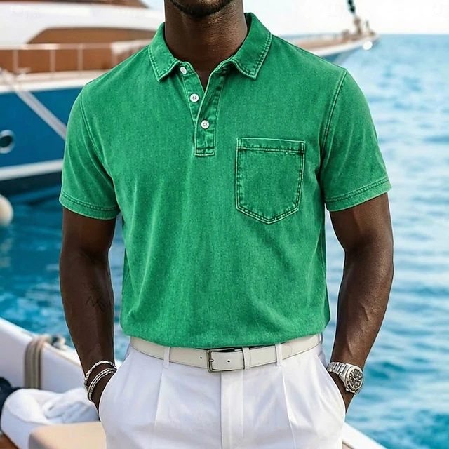 Vincent | Vintage-Washed Polo Shirt – Zeitloser Stil für Herren