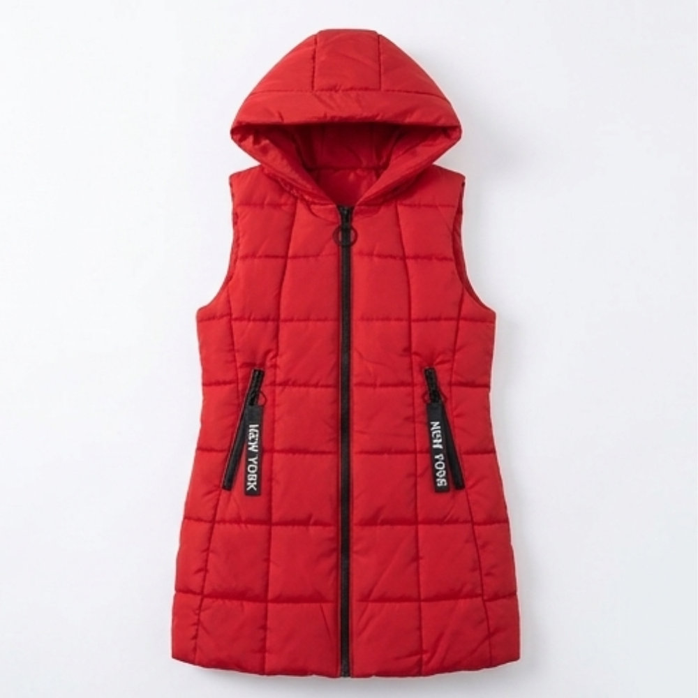 Covara | Long Quilted Puffer Vest - Met Capuchon voor Vrouwen