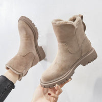 Livia | Kuschelige Wildleder Slip-On Winterstiefeletten