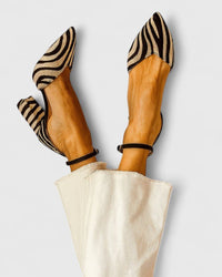 Valentina | Elegante und moderne gestreifte Schuhe mit Blockabsatz
