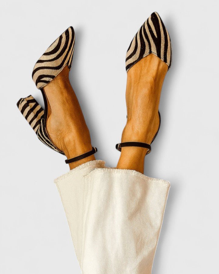 Natalie | Pointed Striped Heels – Elegantes Design für Frauen