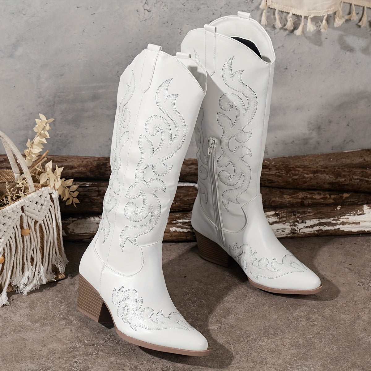 Helena | Klassische Cowboy-Stiefel mit weiter Wade