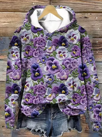 Amelie | Farbenfroher und Bequemer Kapuzenpullover mit Blumenmuster