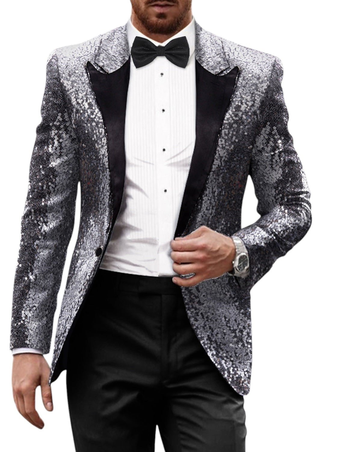 Braun | Retro Blazer – Stylish Sequin Design for Men