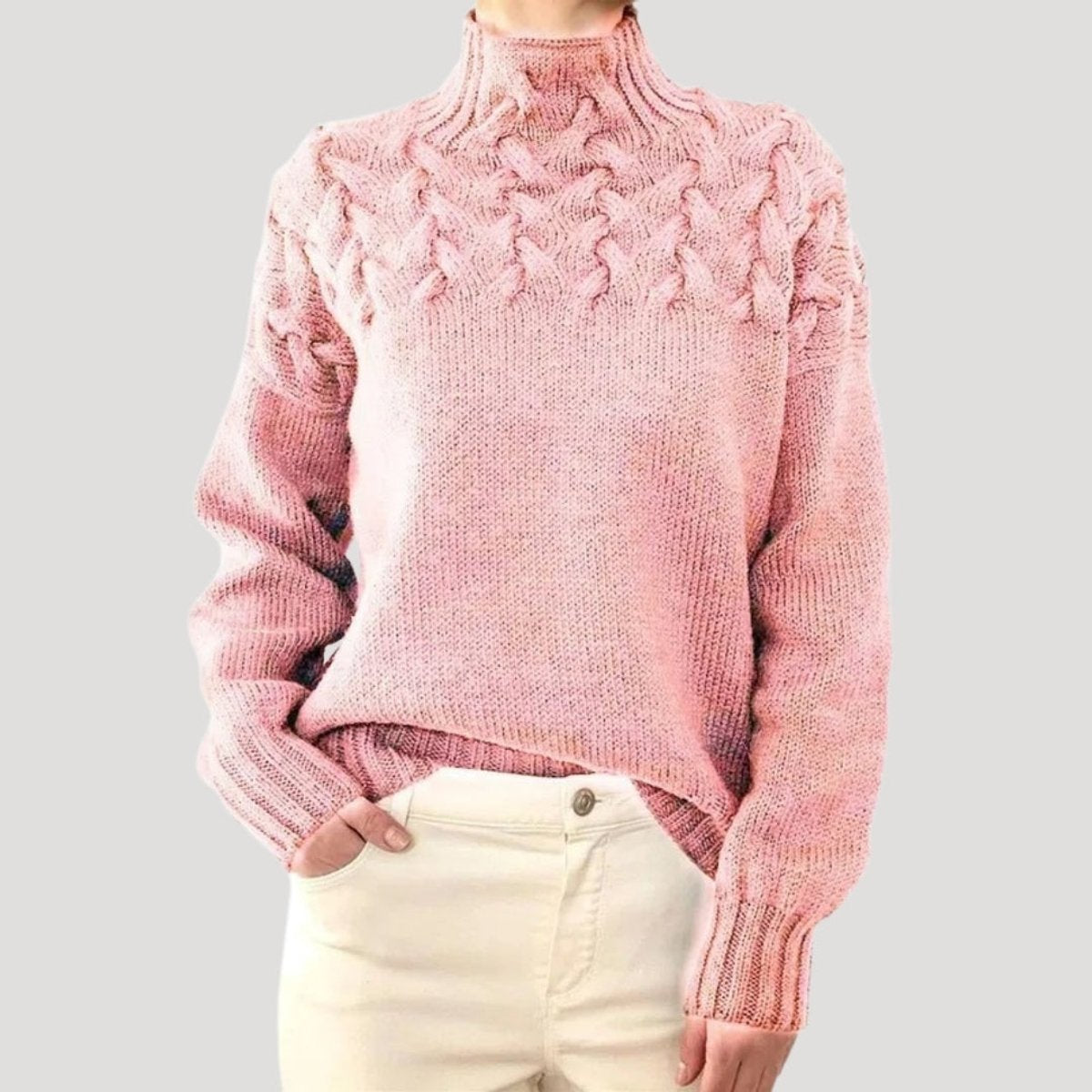 Sophie | Turtleneck Sweater with Cable Knit Design