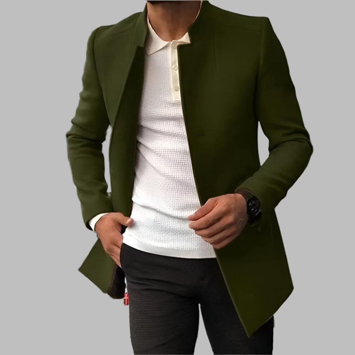Matthias | Wool Coat – Elegant Slim-Fit Style for Men
