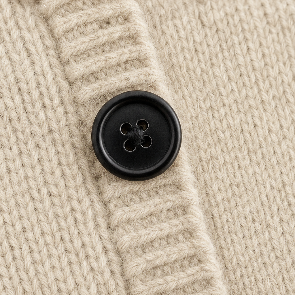 Braidenne | Knit Sweater met Gevlochten Koord en Knopen