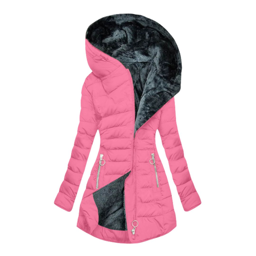 Clara | Elegante und wasserdichte lange Winterjacke