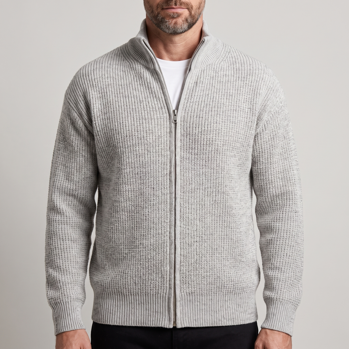 Hollis | Zip Cardigan – Smart-Casual Style für Männer