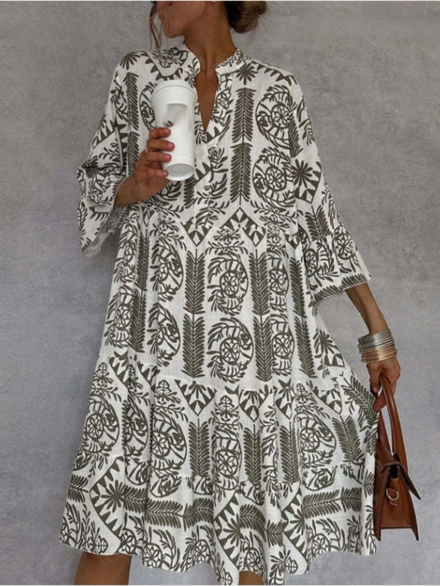 Emma | Bequemes und charmantes Blumen Tunika Kleid