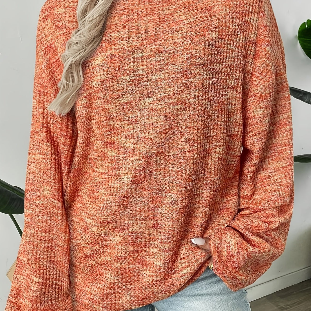Katrina | Waffle-Knit Pullover – Bequeme Passform für Damen
