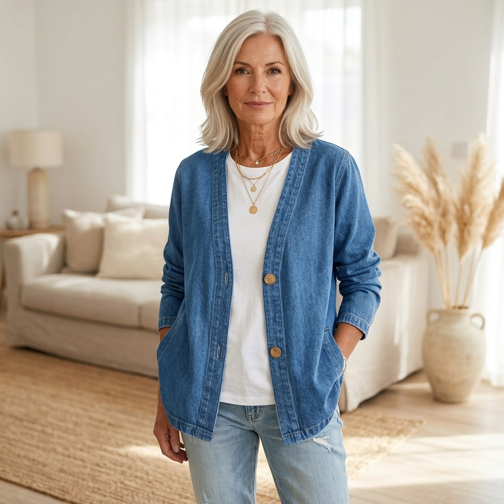 Ailsa | Denim Cardigan – Relaxed Style für Frauen