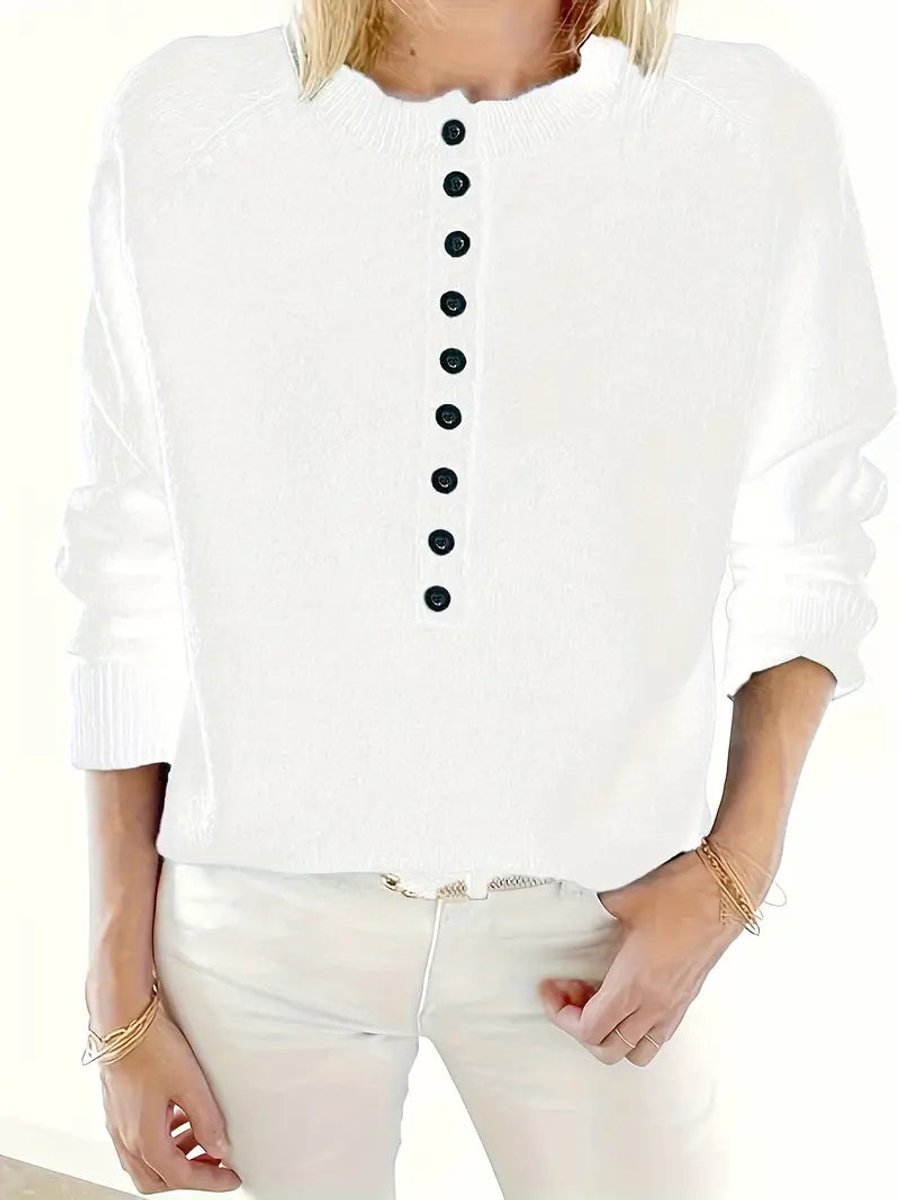 Kerstin | Komfortabler V-Ausschnitt Damen Strickpullover