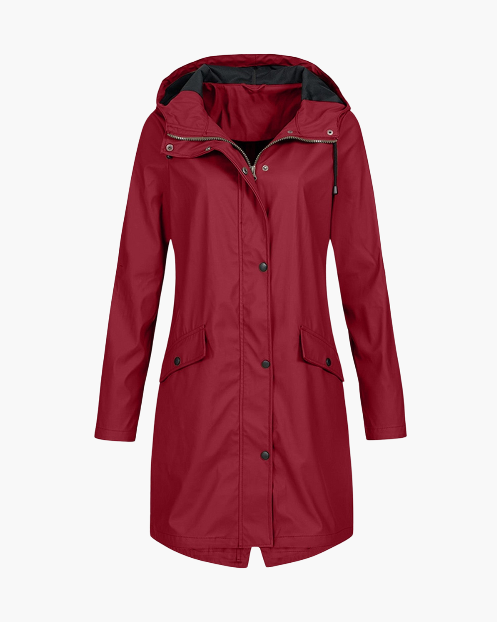 Langer Regenmantel Parka mit wasserabweisender Beschichtung
