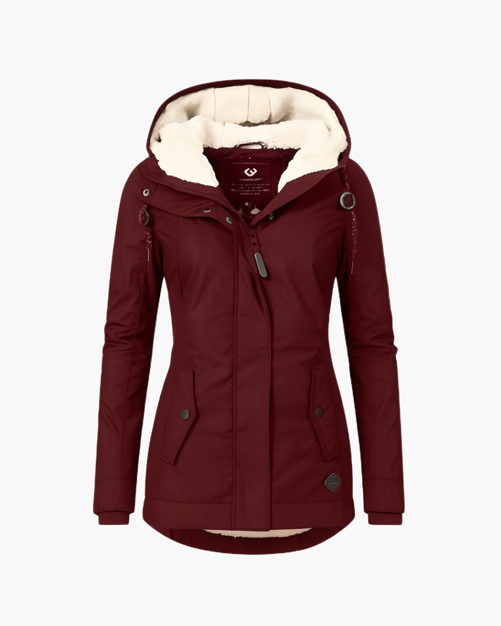 Kapuzen-Wintermantel mit Fleecefutter