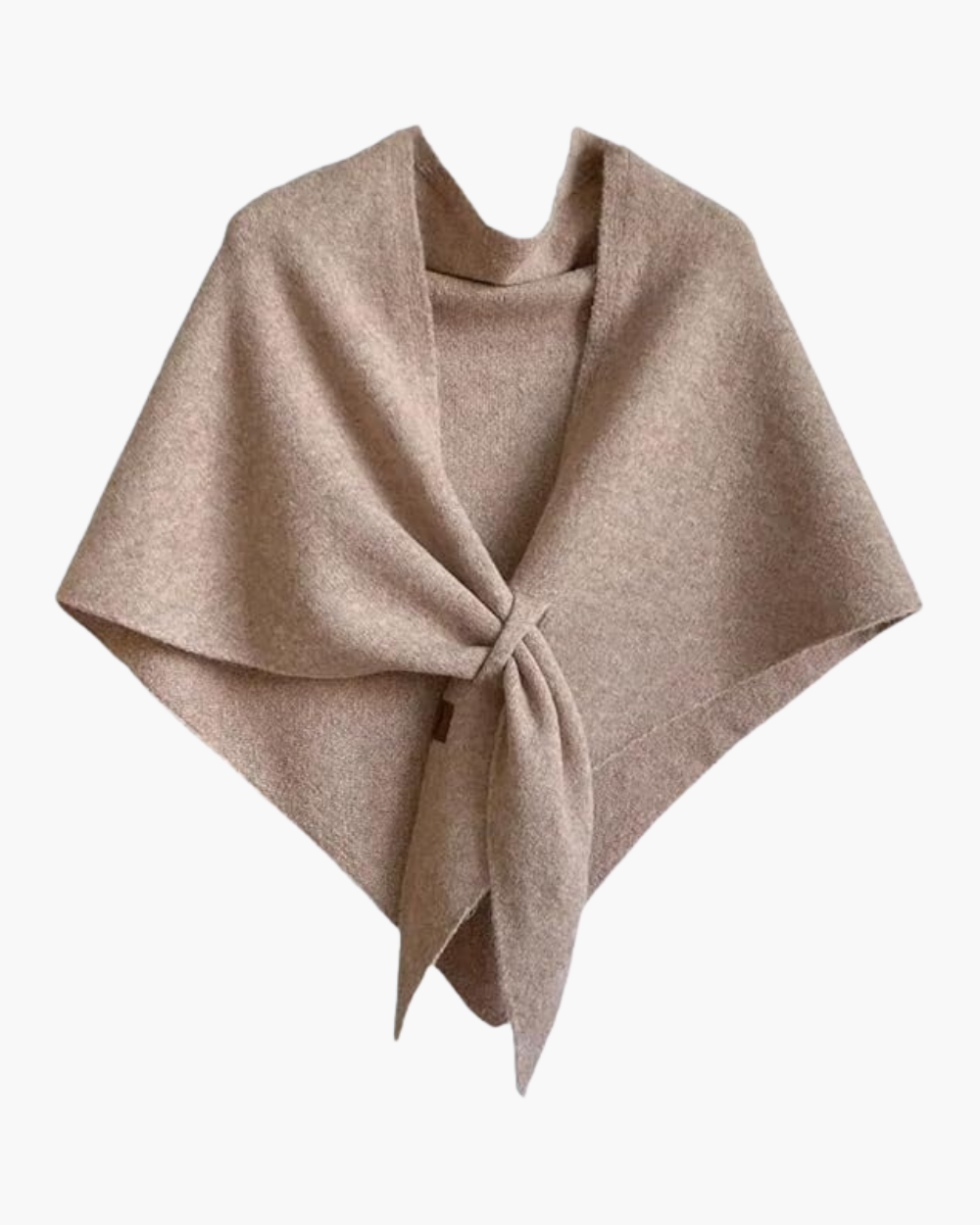 Überwurf Poncho aus Wolle mit Bindung vorne