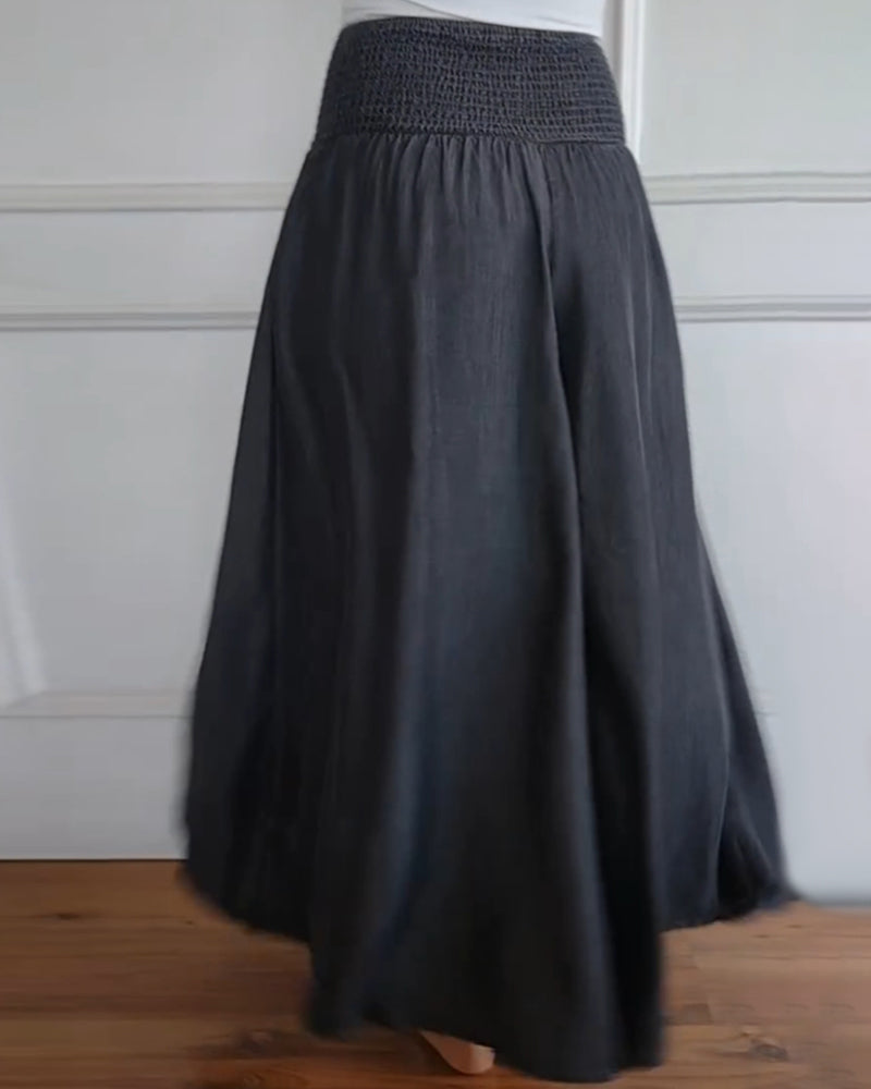 Helena | Klassische und bequeme Baumwoll Weitbein Hose