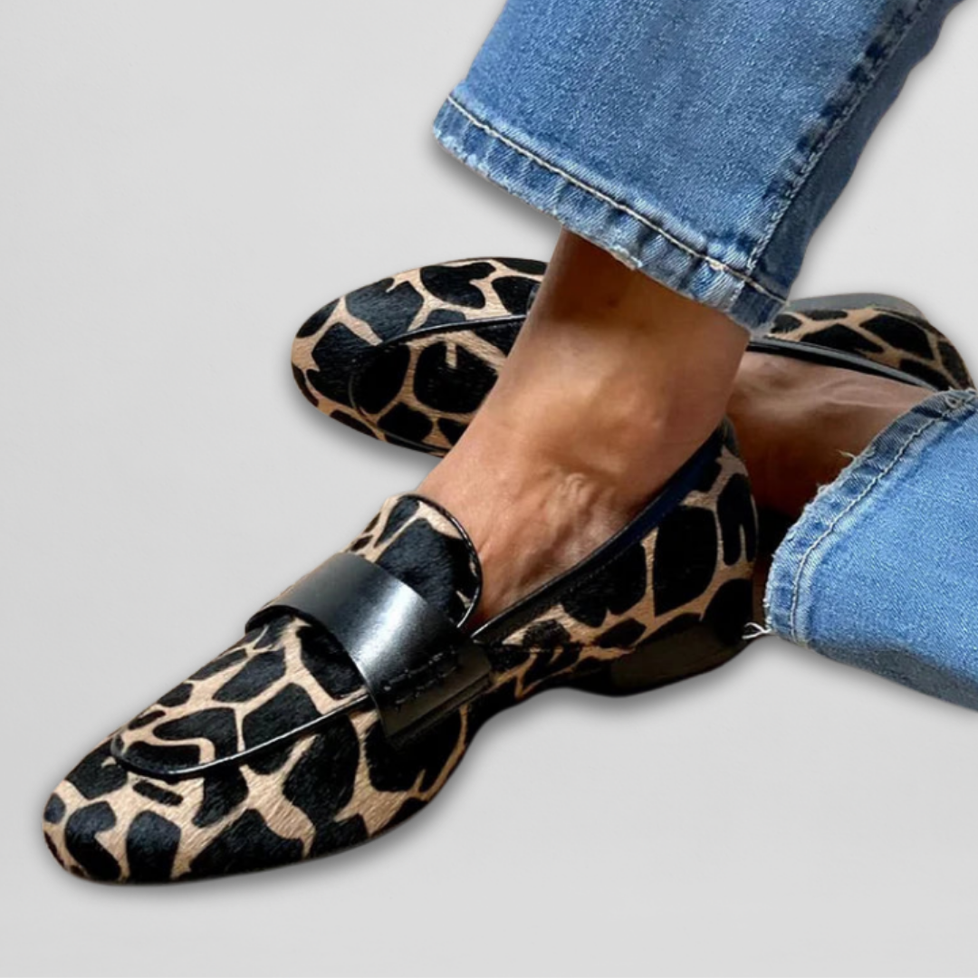 Martina | Markante and Stilvolle Damen Loafer Mit Leopardenmuster