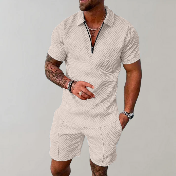 Dylan | Casual Polo Shirt und Shorts Set für Männer