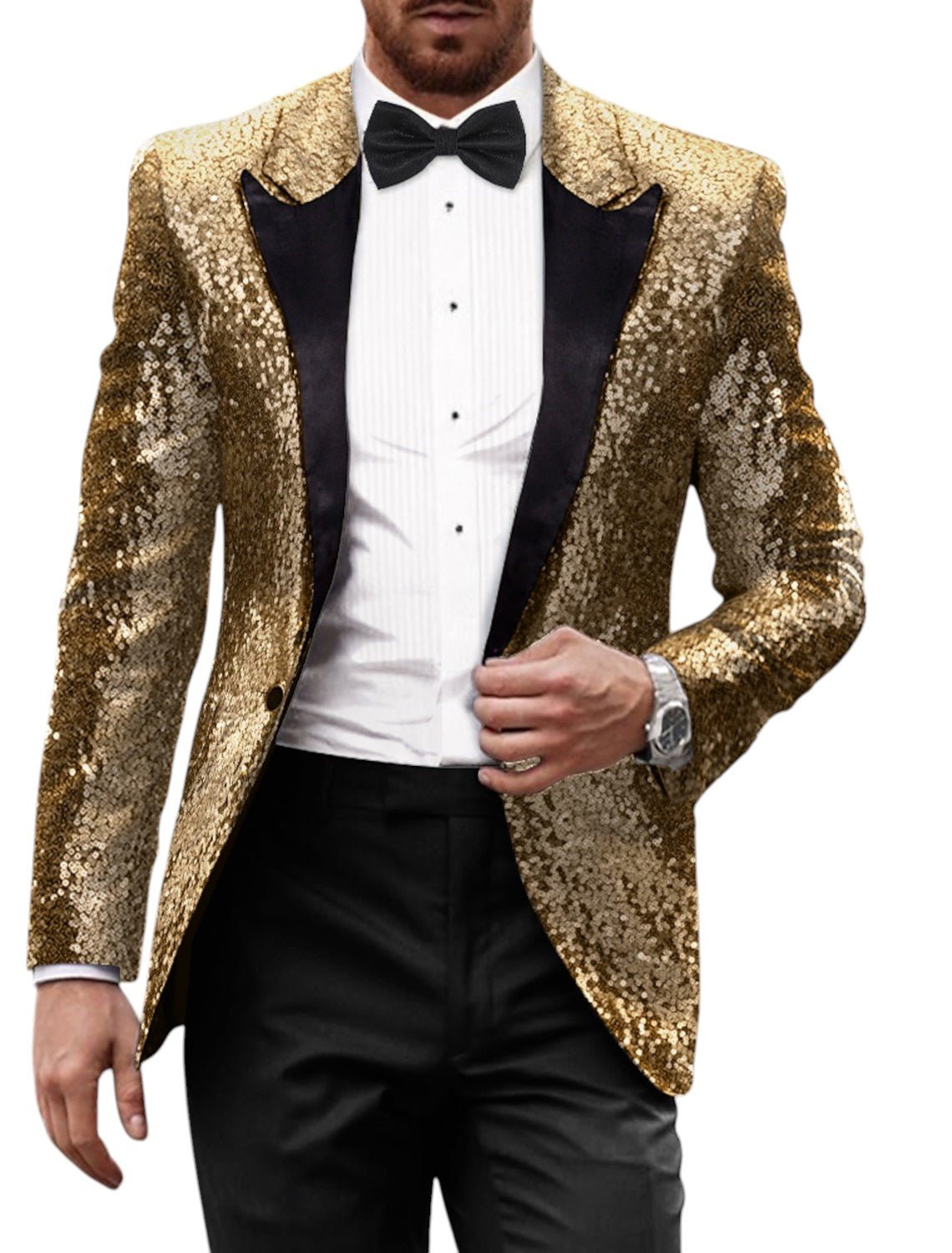 Braun | Retro Blazer – Stylish Sequin Design for Men