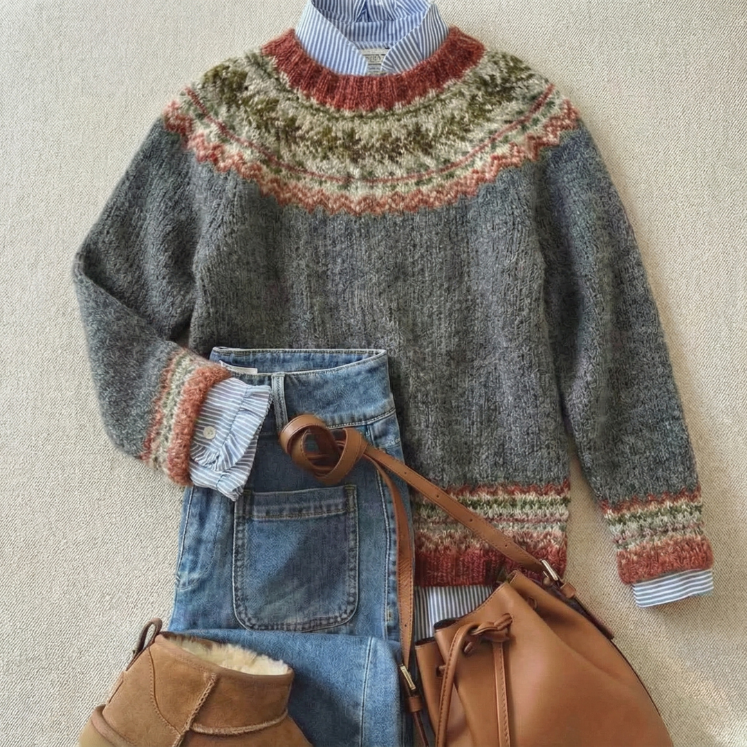 Eleanor | Klassischer Strickpullover – Nordisch Inspiriert für Frauen