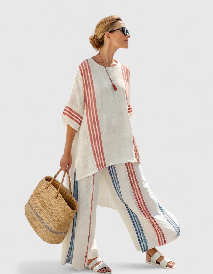 Johanna | Damen Leinen-Mix Zweiteiler Set – Oversized Style für jeden Anlass