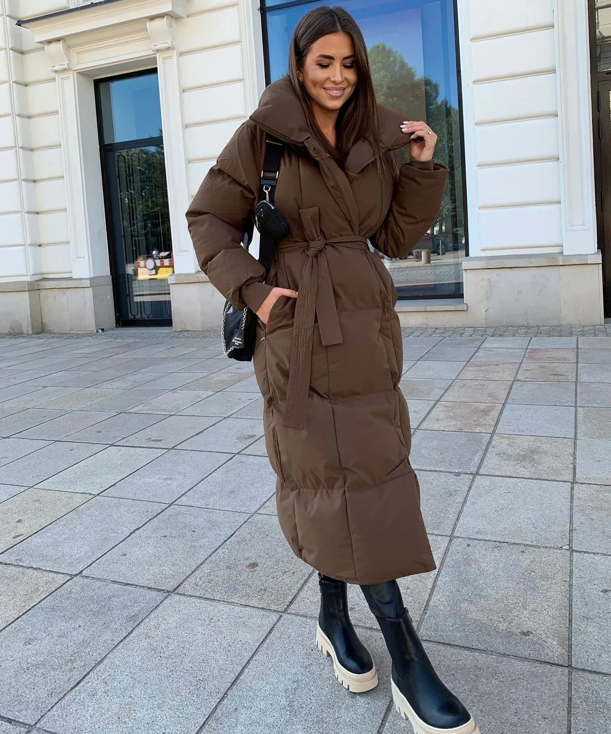 Velora | Long Puffer Jacket – Quilted Winter Coat for Women