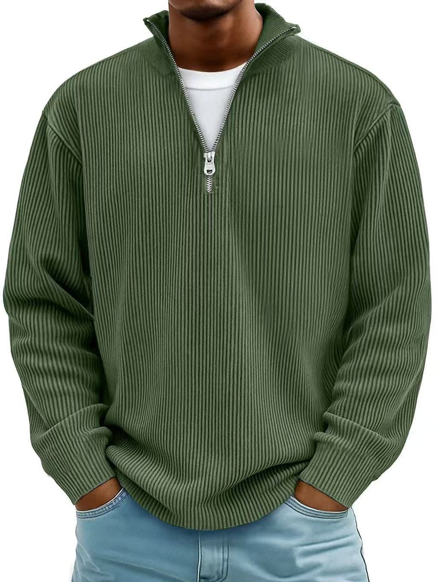 Matthias | Stilvoller Und Bequemer Herren Strickpullover mit Quarter-Zip