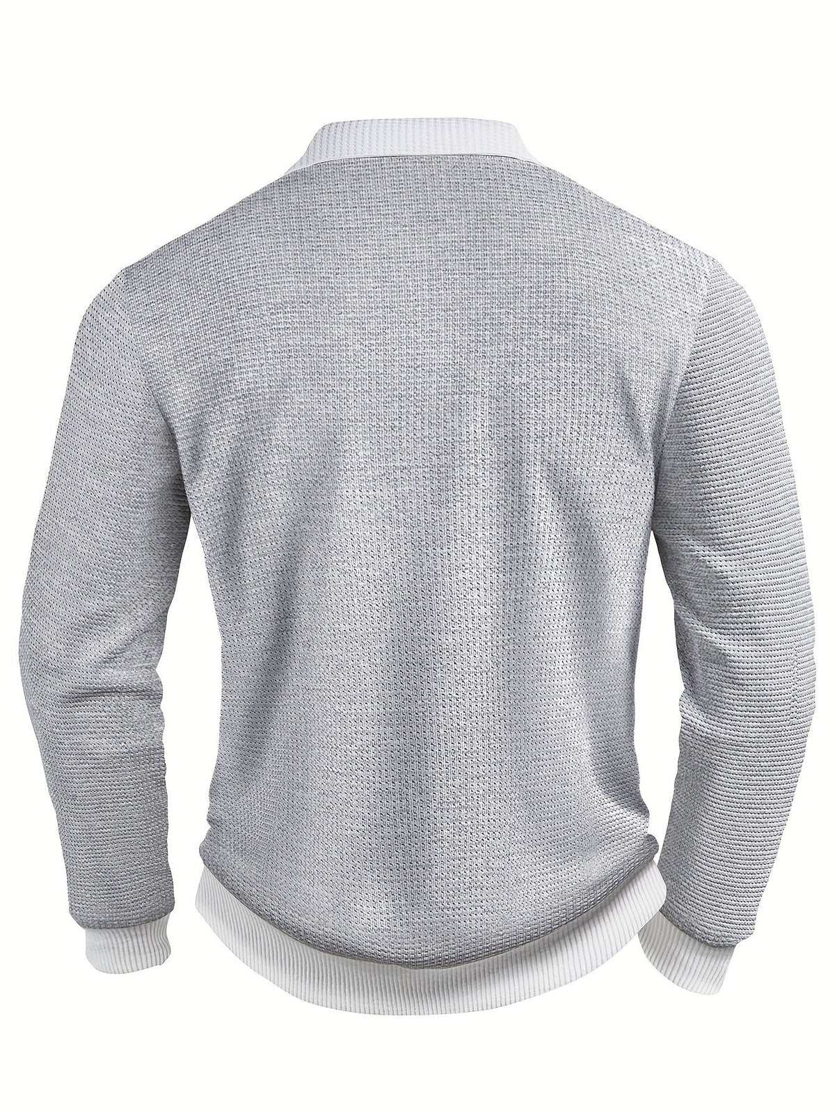 Gareth | Langärmliges Polo-Shirt – Texturiert und Bequem