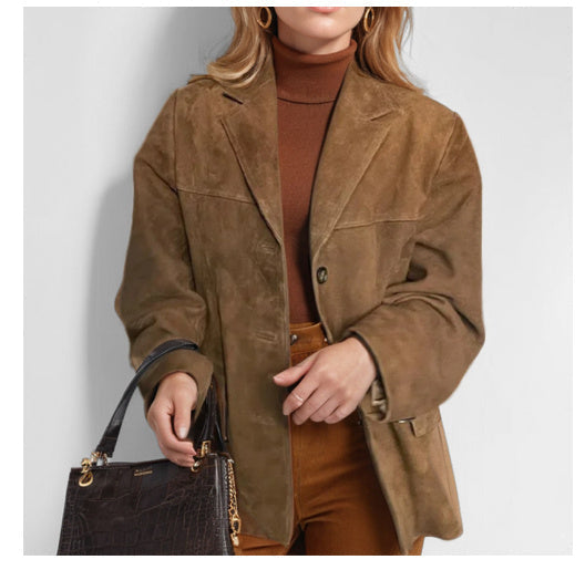 Doreen | Luxuriöser und Weiche Textur Wildleder Blazer