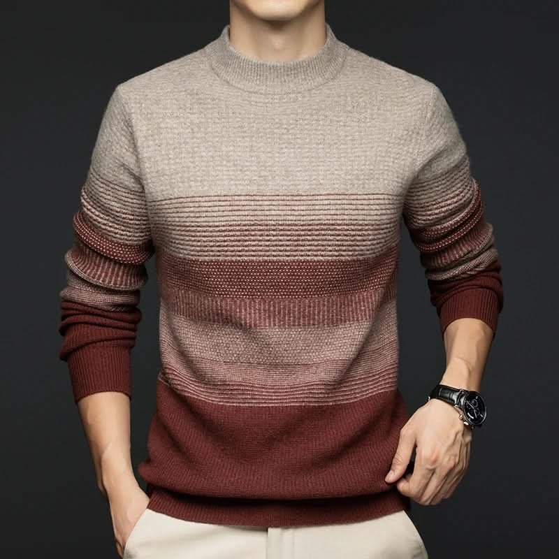 Huxley | Wol Gebreide Trui – Subtiel Gradient Design voor Mannen