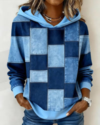 Emily | Bequemer und moderner Damen Patchwork Hoodie