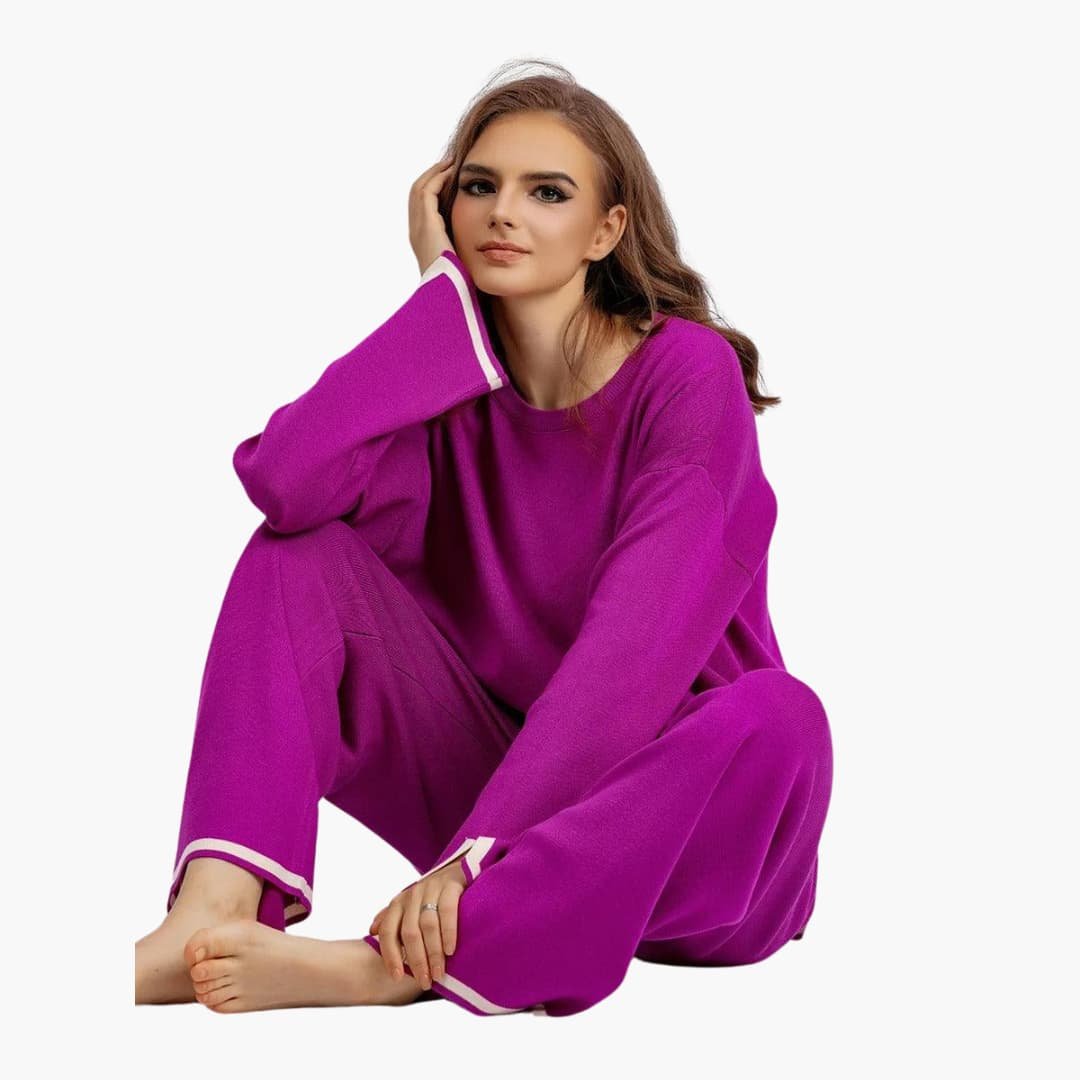 Luna | Two-Piece Set – Long-Sleeve Top and Matching Trousers for Women