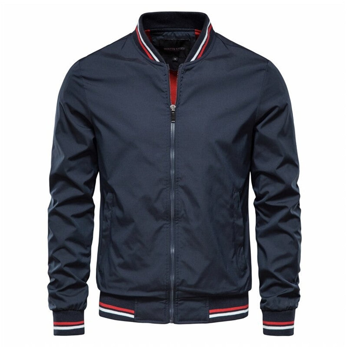 David | Moderne und sportliche Kontrast Ripp Bomberjacke
