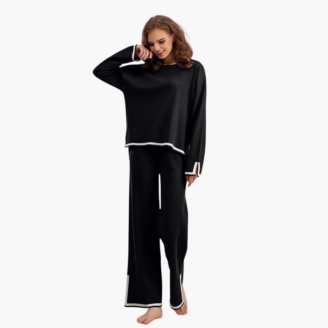 Luna | Two-Piece Set – Long-Sleeve Top and Matching Trousers for Women
