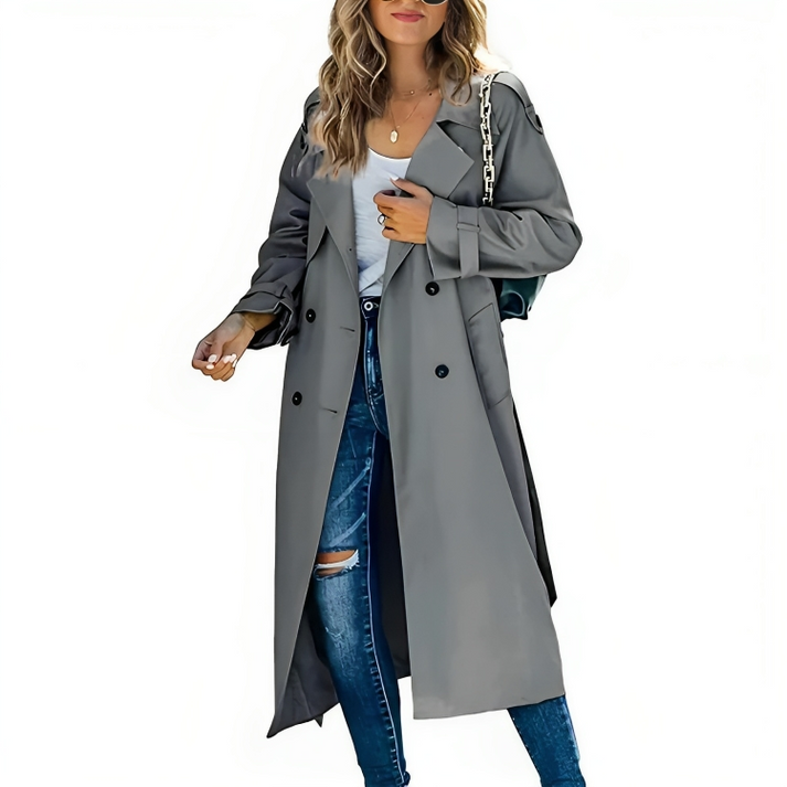 Sophia | Schicker und lässiger doppelter Knopfleiste Trenchcoat