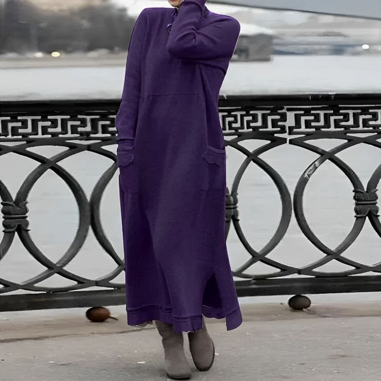 Mara | Strick Maxi Kleid – Bequemes Oversized Design für Winter