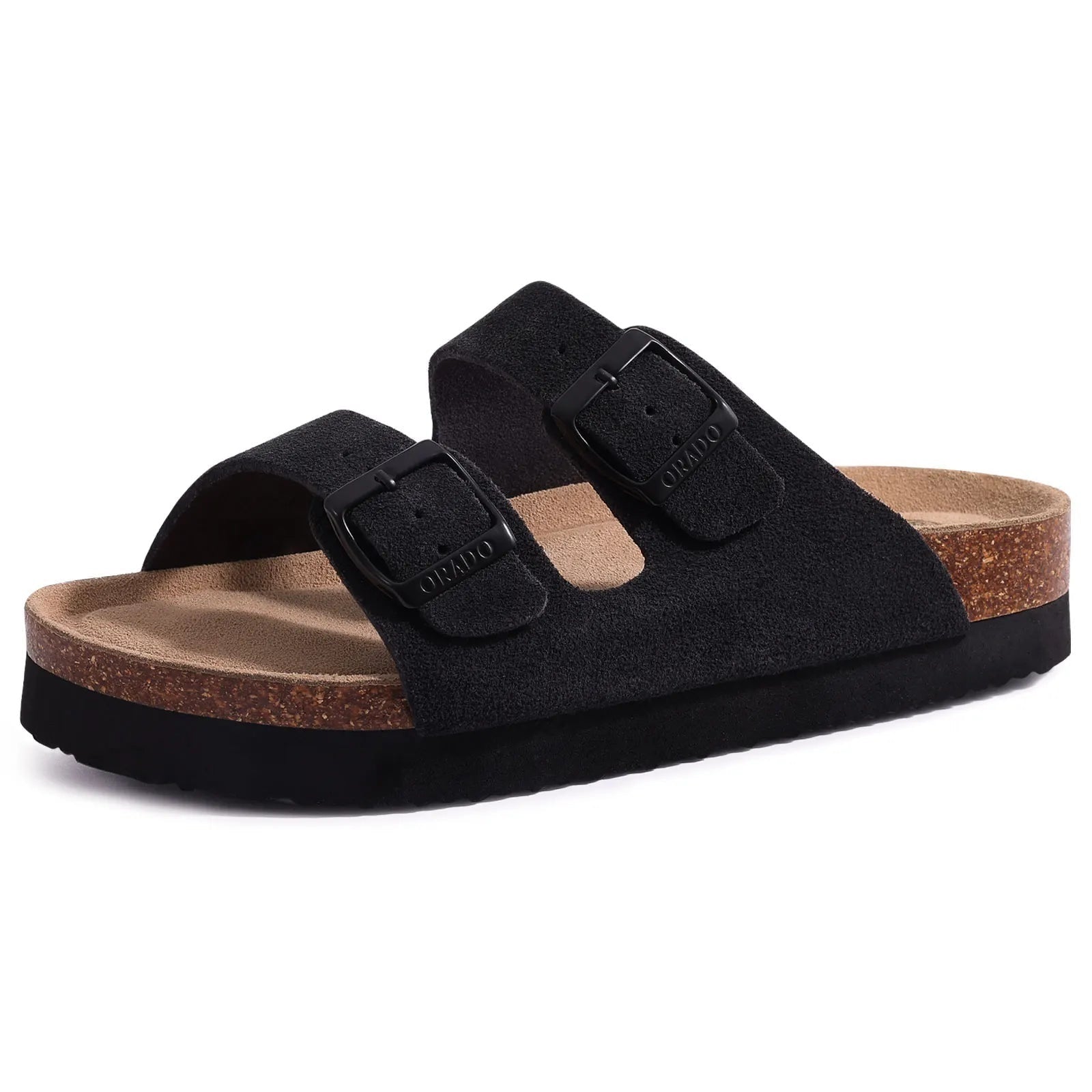 Mira | Elegante Wildleder Pantoletten mit Korksohle