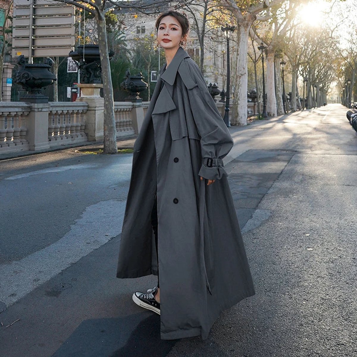 Isabella | Oversized und langer Damen-Maxi Trenchcoat