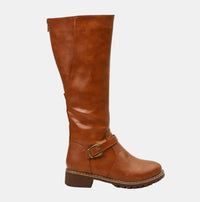 Amelie | Elegante Kniehohe Stiefel mit Schnallenriemen
