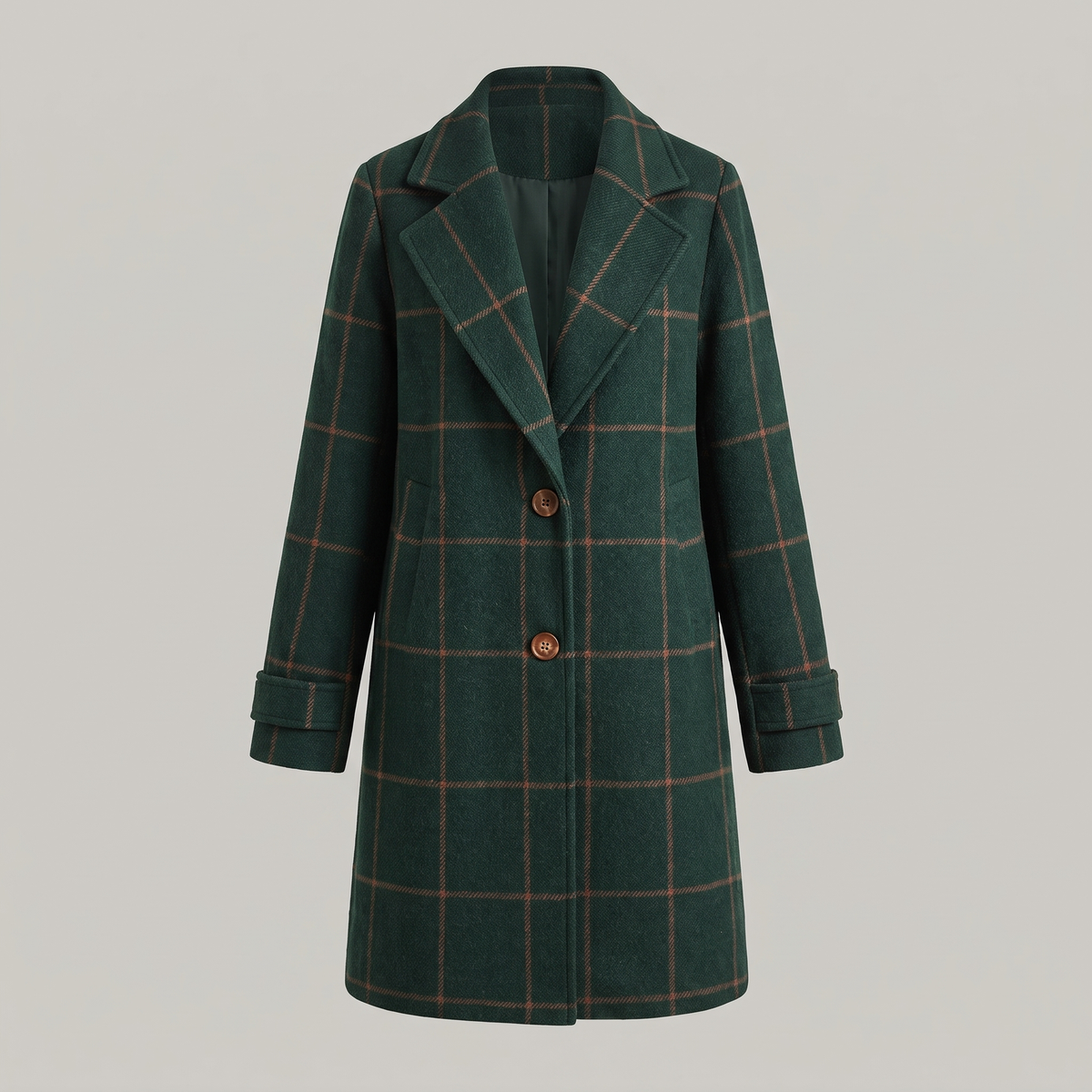 Koralle | Checkered Coat – Klassisches Design für jeden Anlass