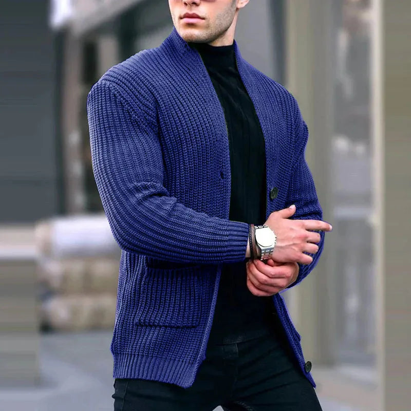 Niklas | Moderne und bequeme Herren Strick Strickjacke