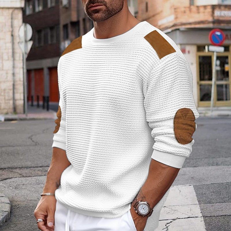 Quentin | Textured Crew Neck Sweater – Moderner Style für Männer