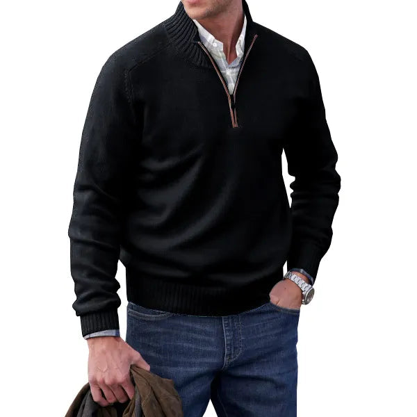 Bastian | Cashmere Pullover mit Reißverschluss – Eleganter Stil