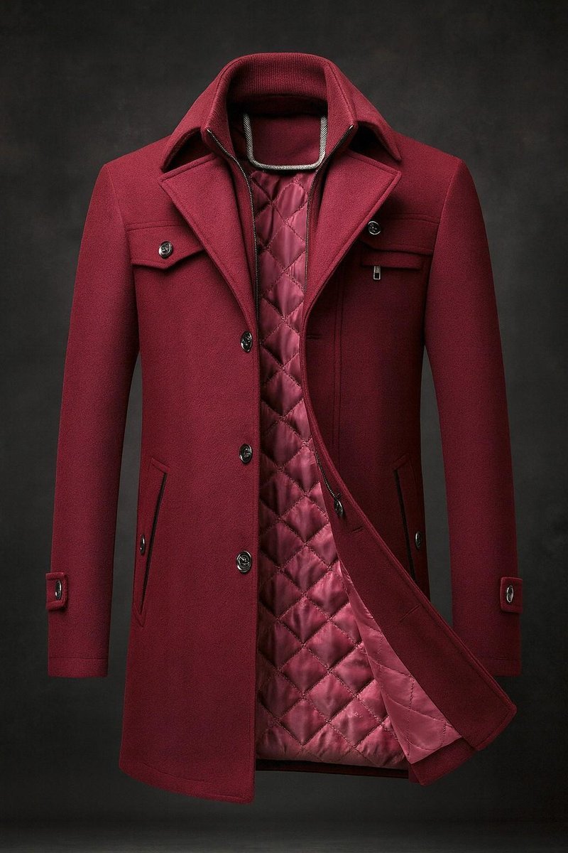 Dominik | Wool Coat – Elegant Insulated Design for Men